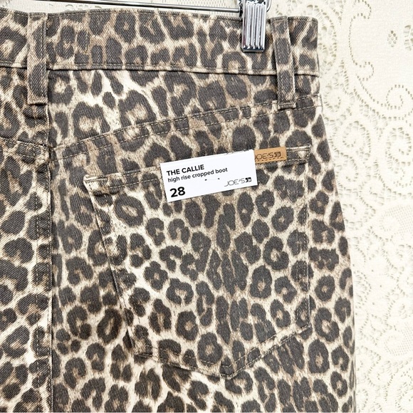 Joe's Jeans Women's The Callie High-Waist Crop Bootcut Pants Amur Leopard Print - Picture 6 of 12
